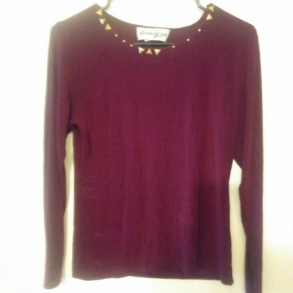 Burgundy Christine Gerard Top